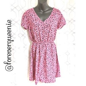 NWT Gap Fit & Flare Dress Short Sleeve Sz S